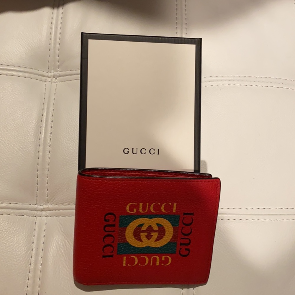 Gucci Red Leather Wallet